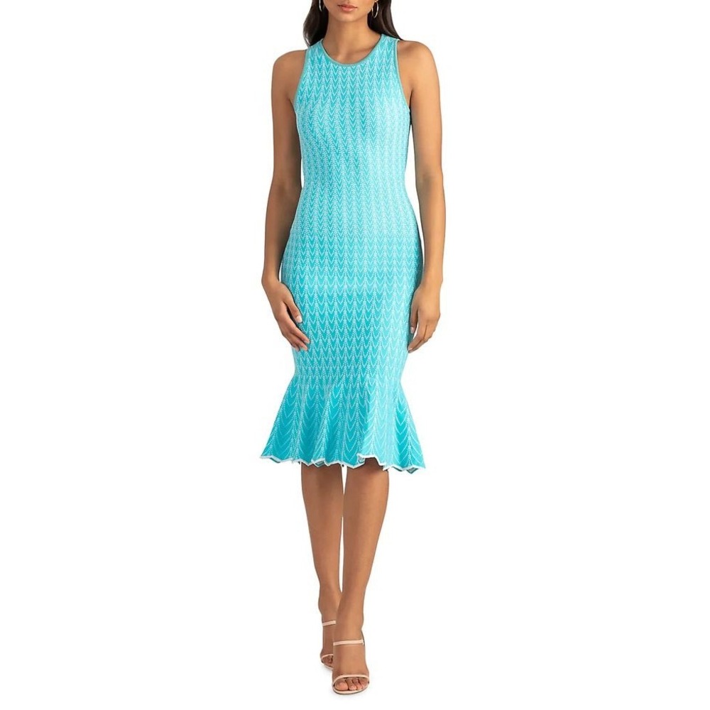 Shoshanna Avalon Dotted Knit Mermaid Dress Sizeβ Small NWT Midi